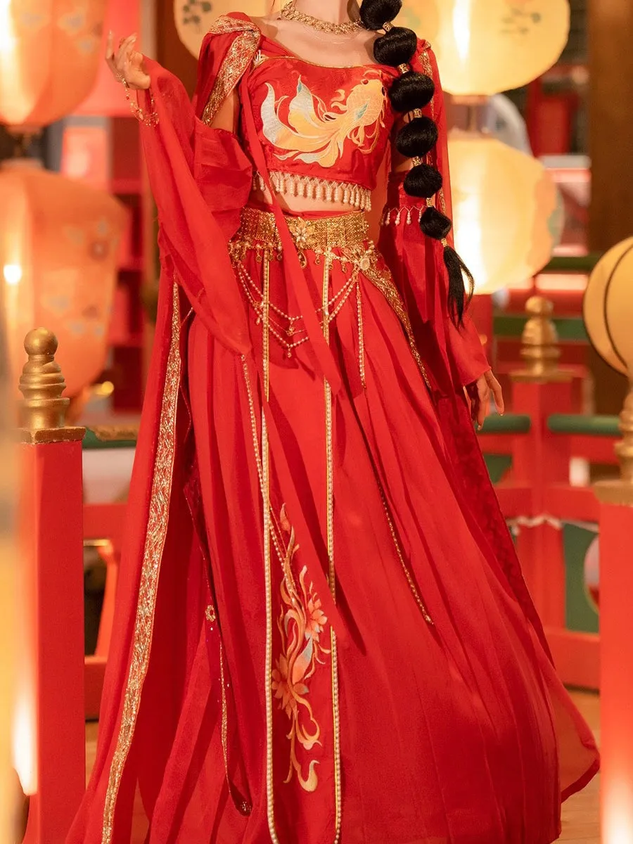 Dunhuang Fairies, Feitian Style Hanfu, Crimson Spirit 赤灵