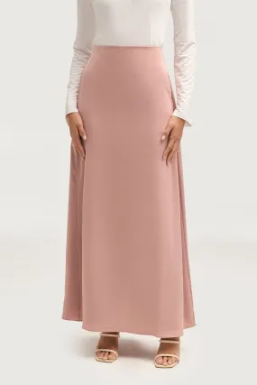 Essential Satin Maxi Skirt - Blush