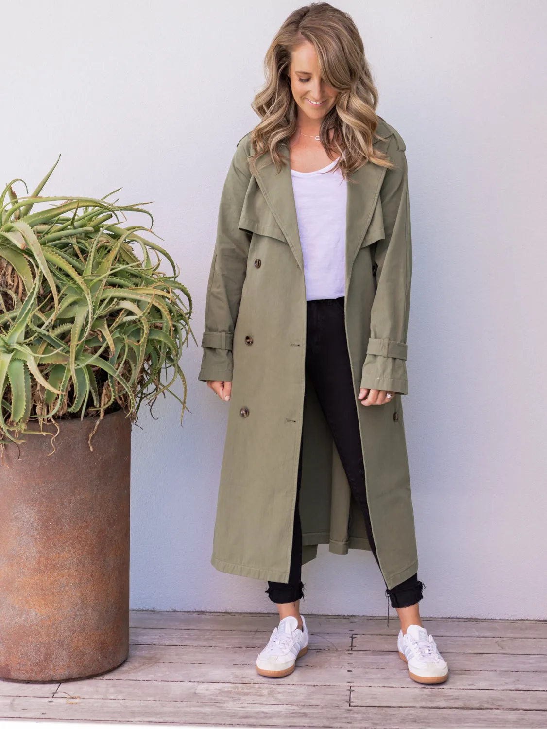 Eve Trench Coat - Khaki