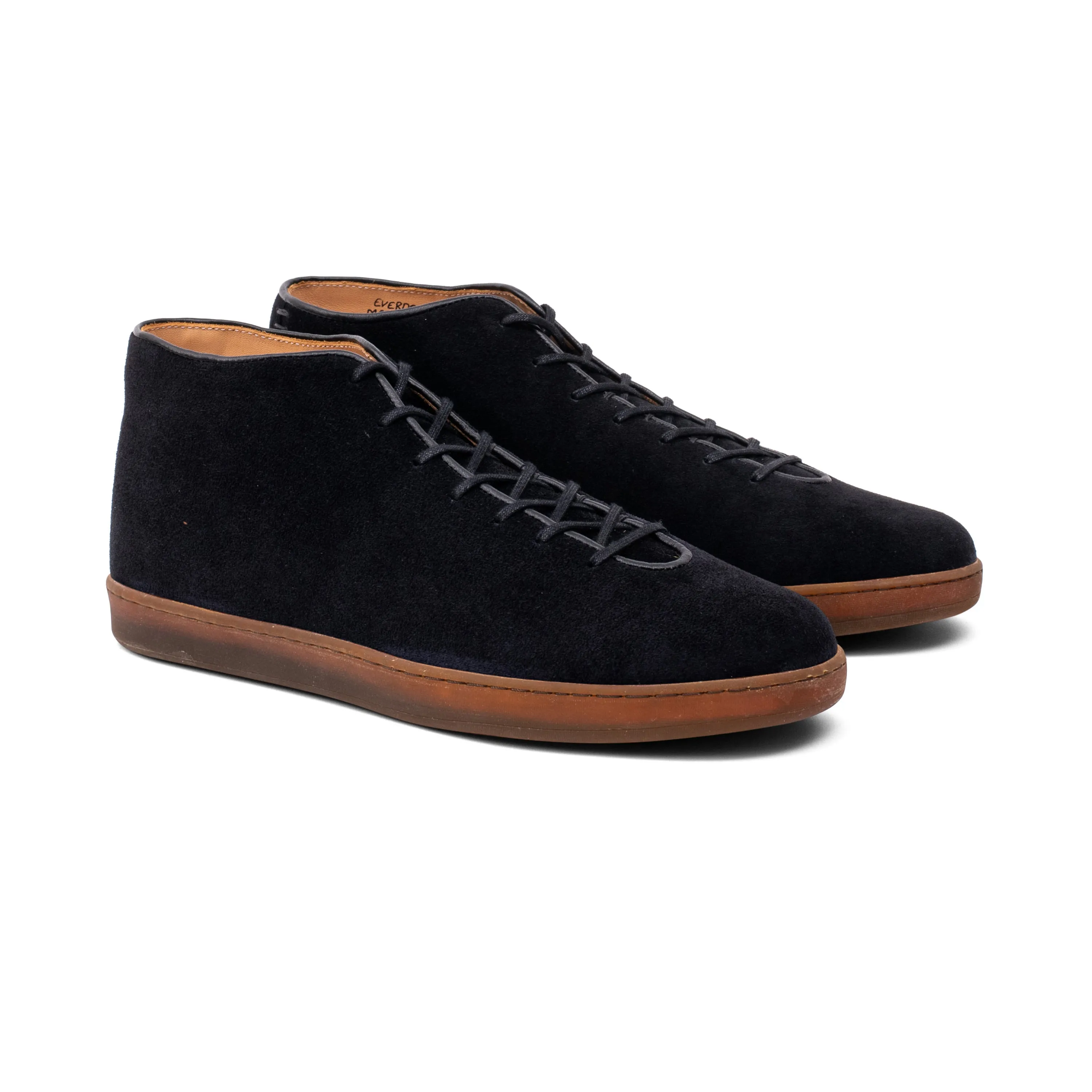 Everdon Wholecut Mid - Black Scottish Deer Suede