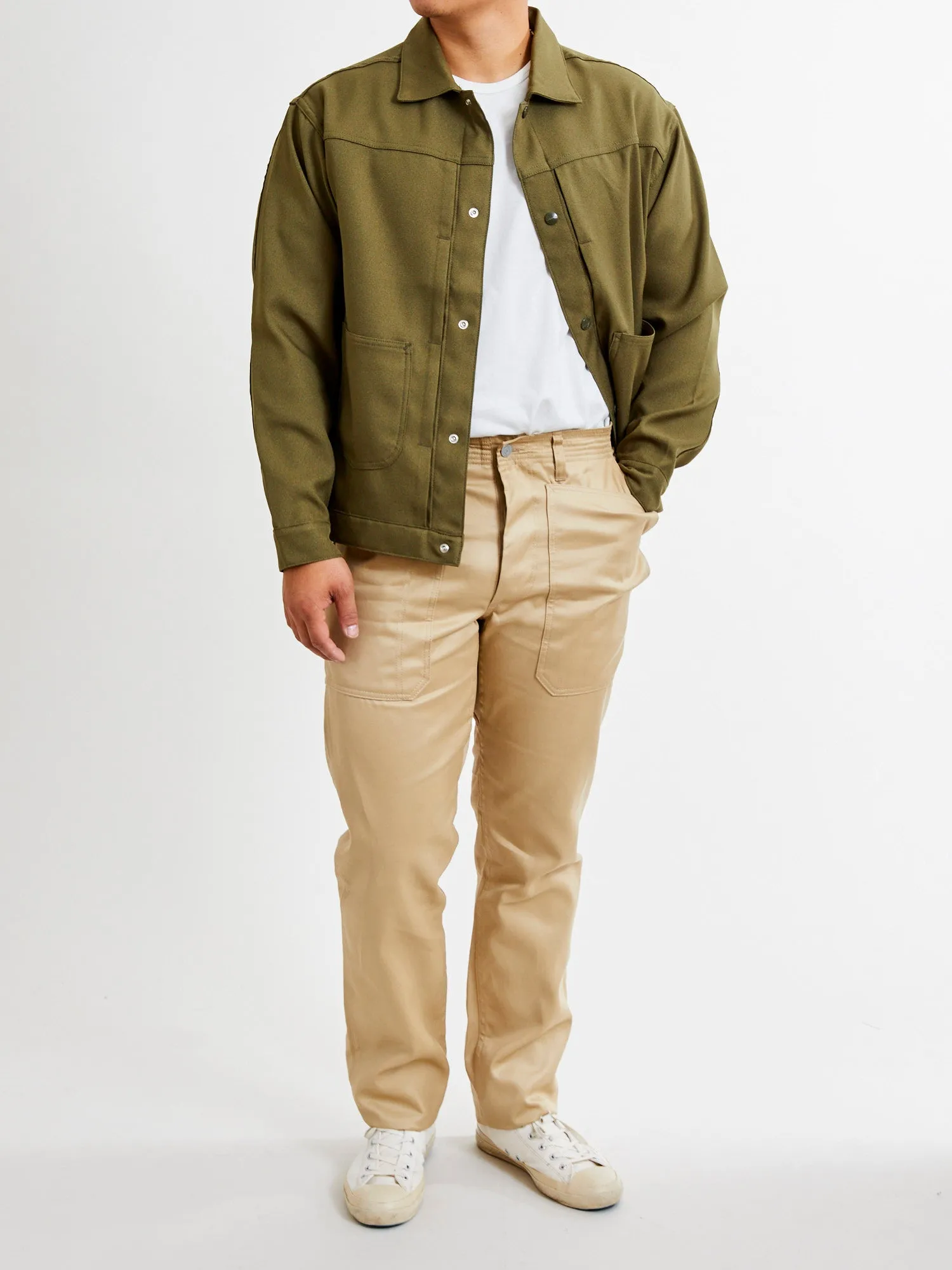 Fall Leaf Sprayer Pants in Beige Chino