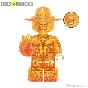 Fire Ace from One Piece Lego Anime Minifigures with Cape