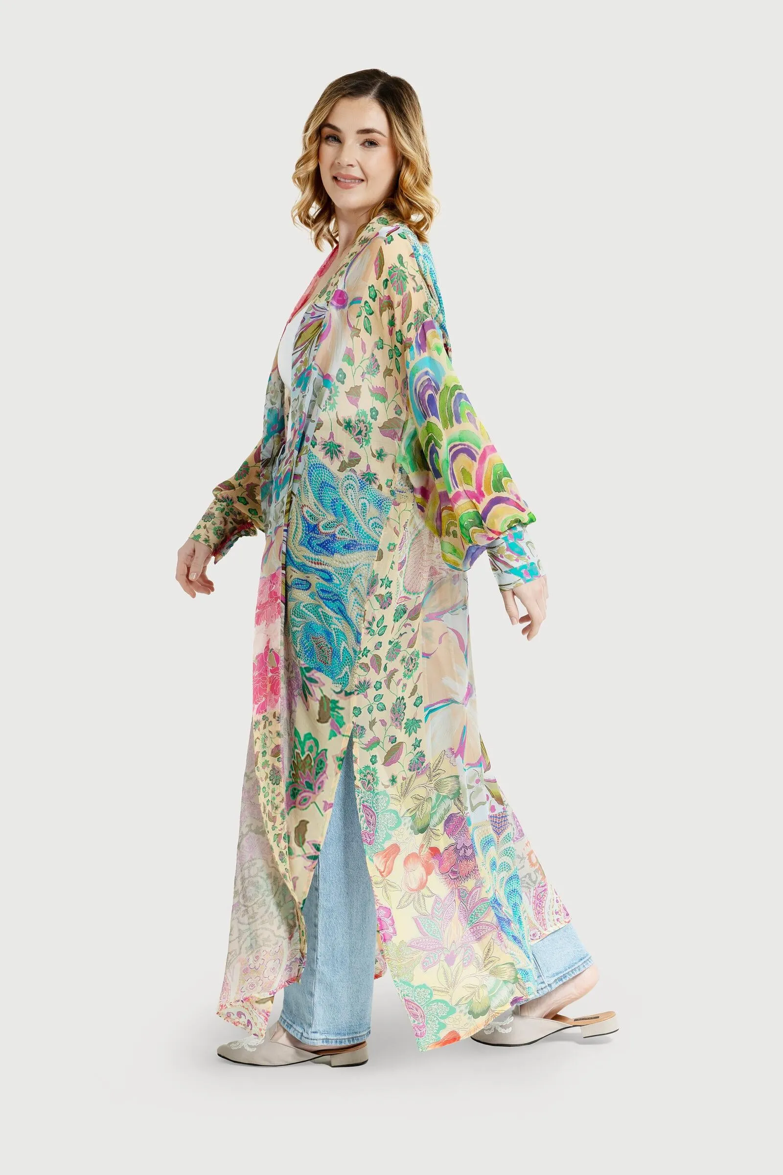 Floral Patch Kimono For Spring