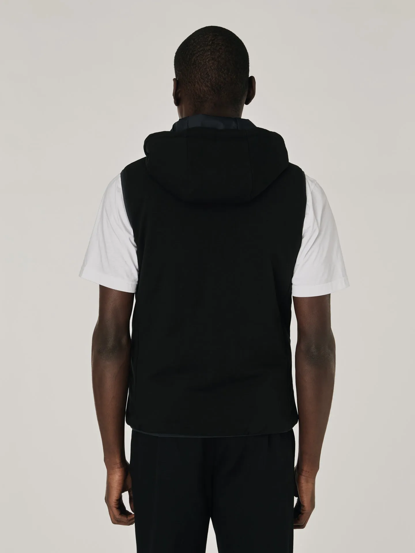 GCL Essentials Men's Reversible Gilet with Hood - Black