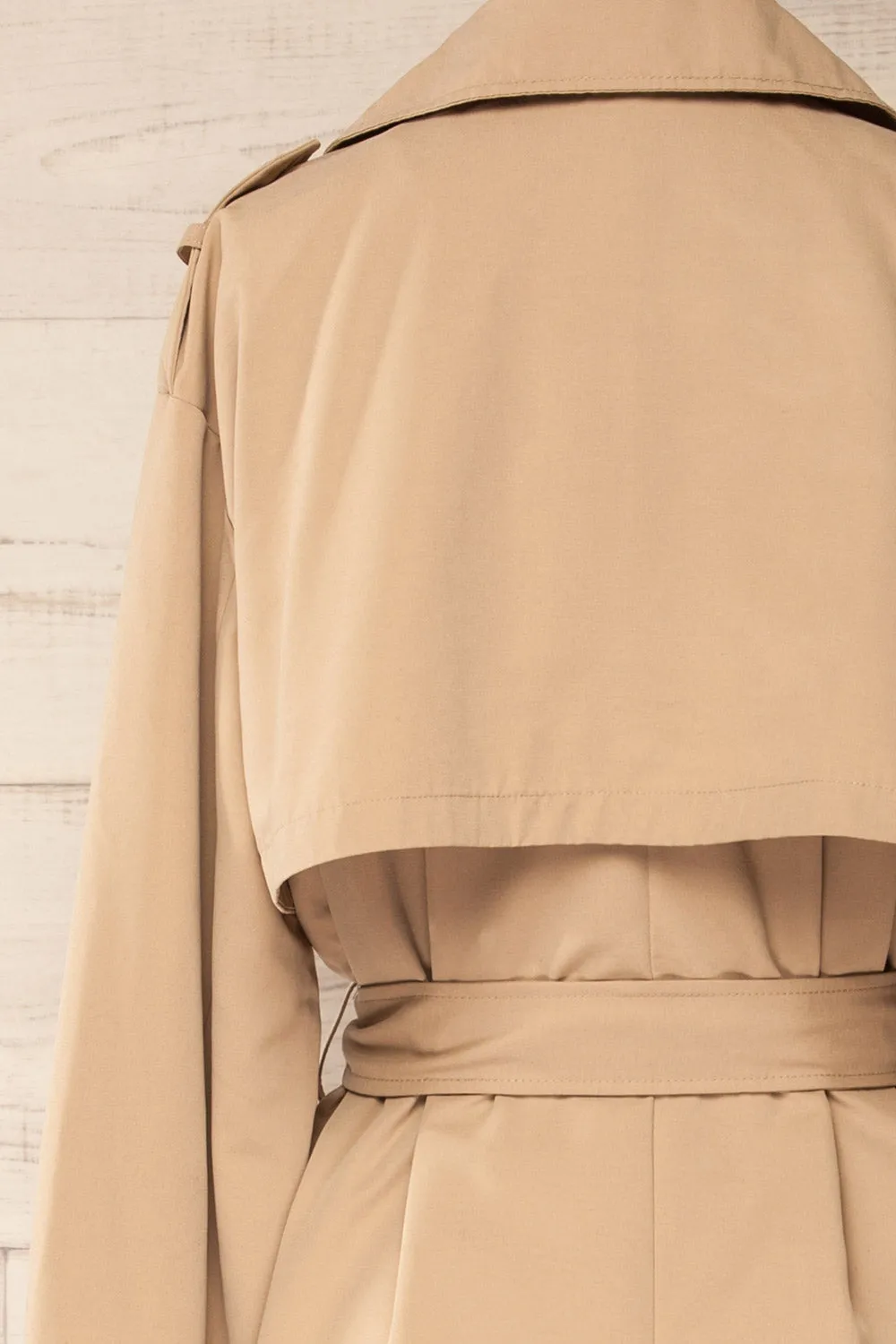 Gembloux | Beige Double Breasted Trench Coat