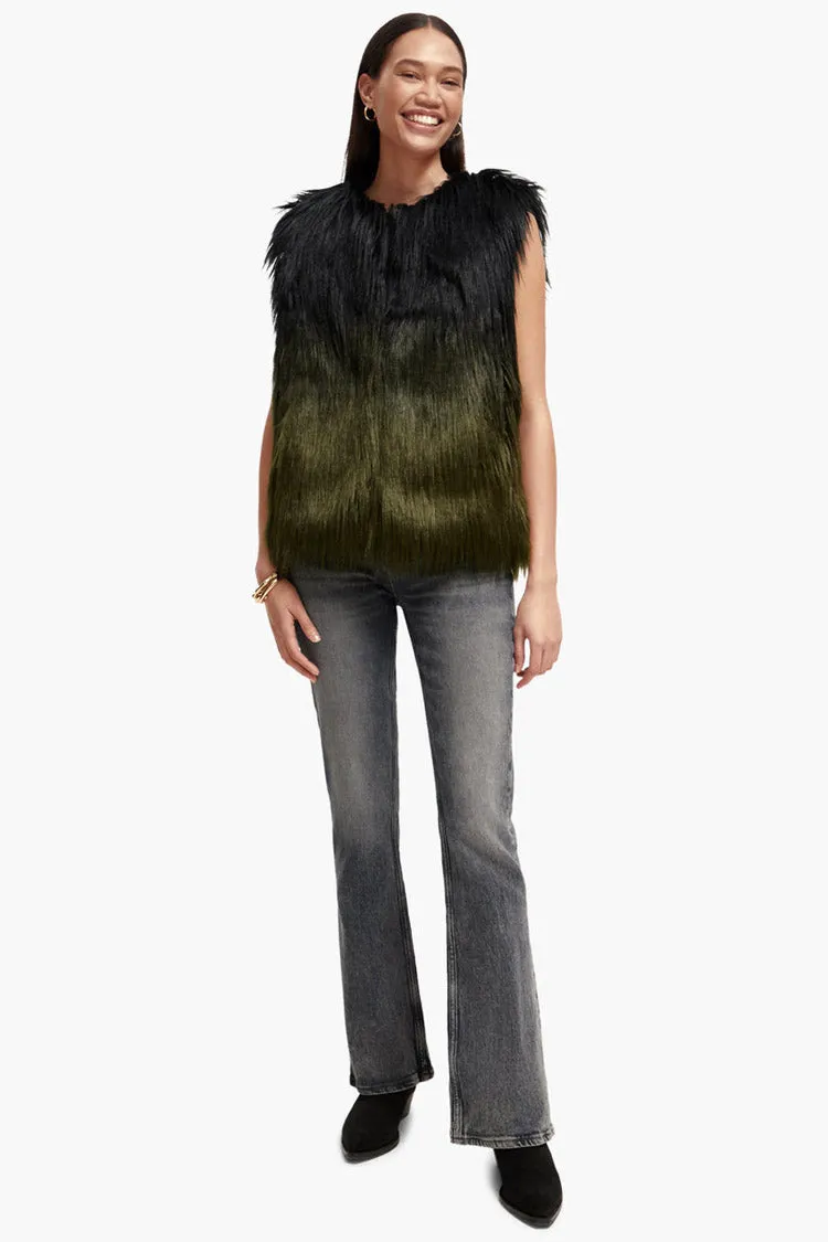 Gradient Faux Fur Gilet | FINAL SALE