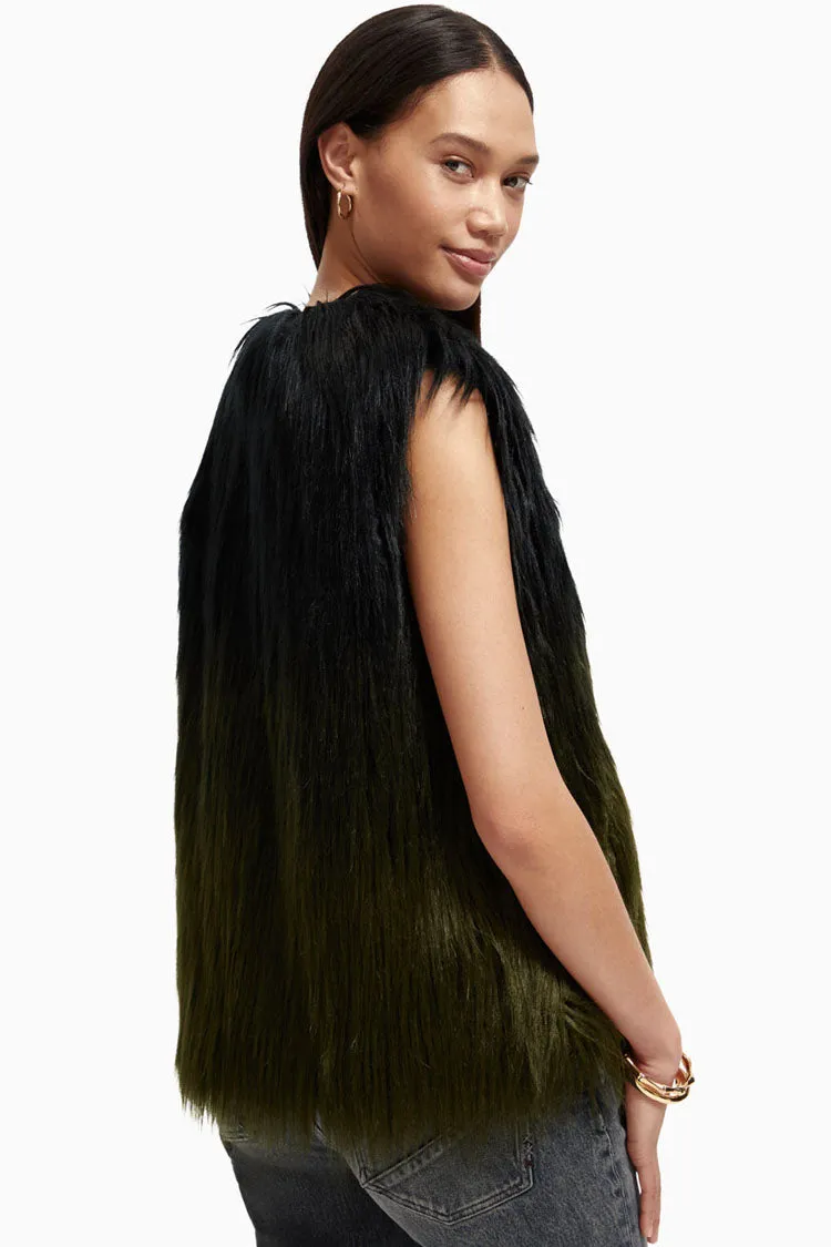 Gradient Faux Fur Gilet | FINAL SALE