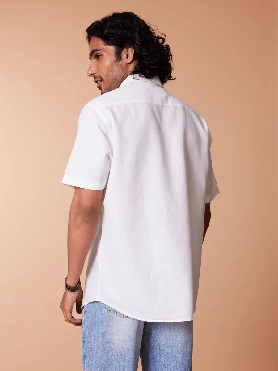 Half-sleeve Cotton Linen Shirt - Sojourn