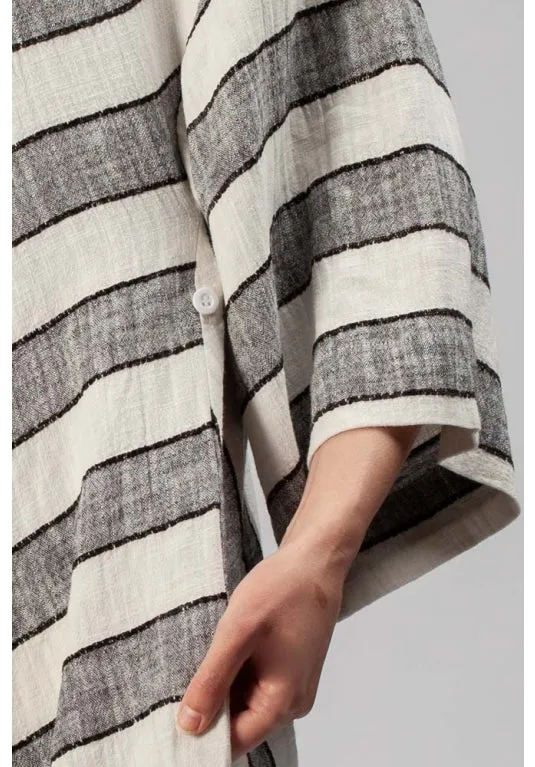 Haori Jacket Grey Stripe