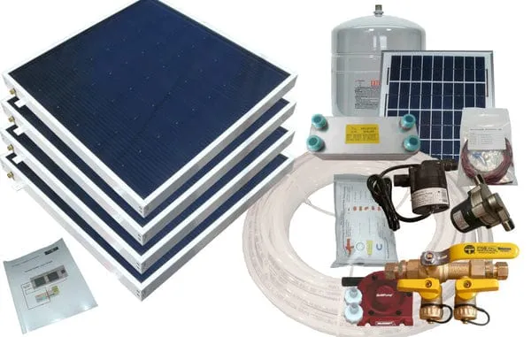 Heliatos Boat Freeze Protected Solar Water Heater Kit with External Heat Exchanger