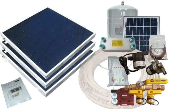 Heliatos Boat Freeze Protected Solar Water Heater Kit with External Heat Exchanger