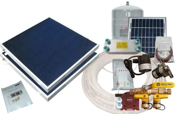 Heliatos Boat Freeze Protected Solar Water Heater Kit with External Heat Exchanger