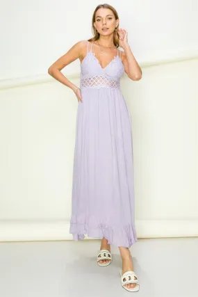 In Love Bustier Lace Maxi Dress