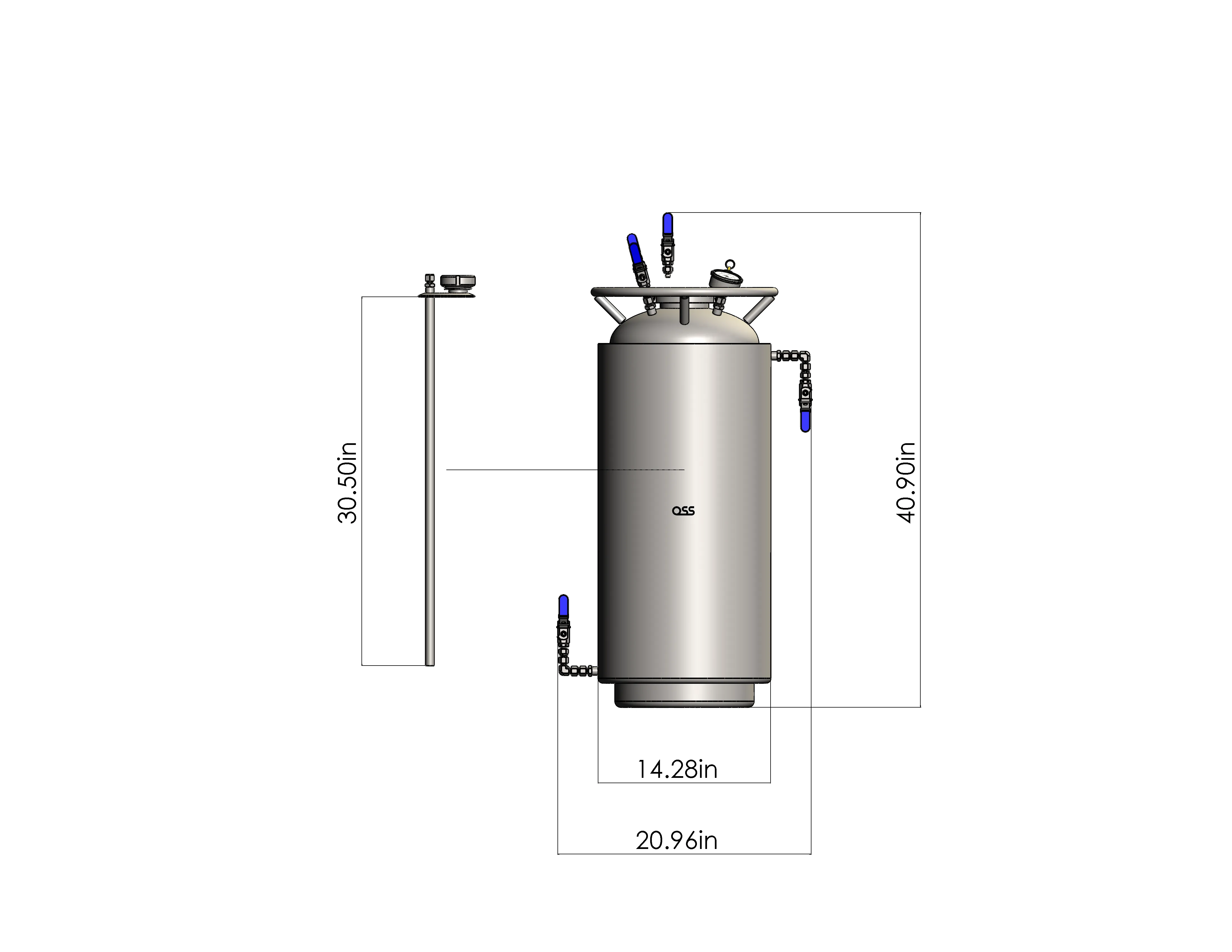 Jacketed Solvent Tank - 50lb