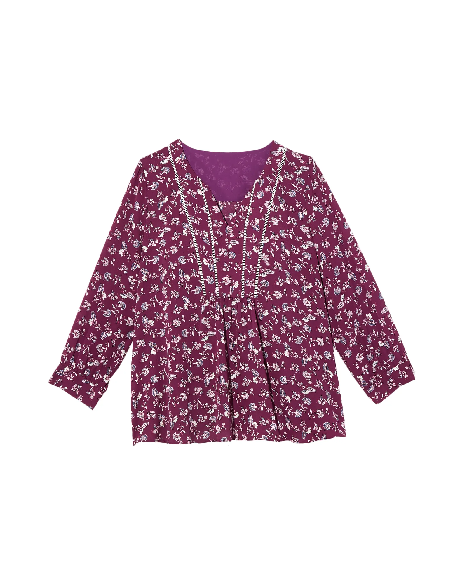 Jamie Blouse | Burgundy / Purple