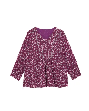 Jamie Blouse | Burgundy / Purple