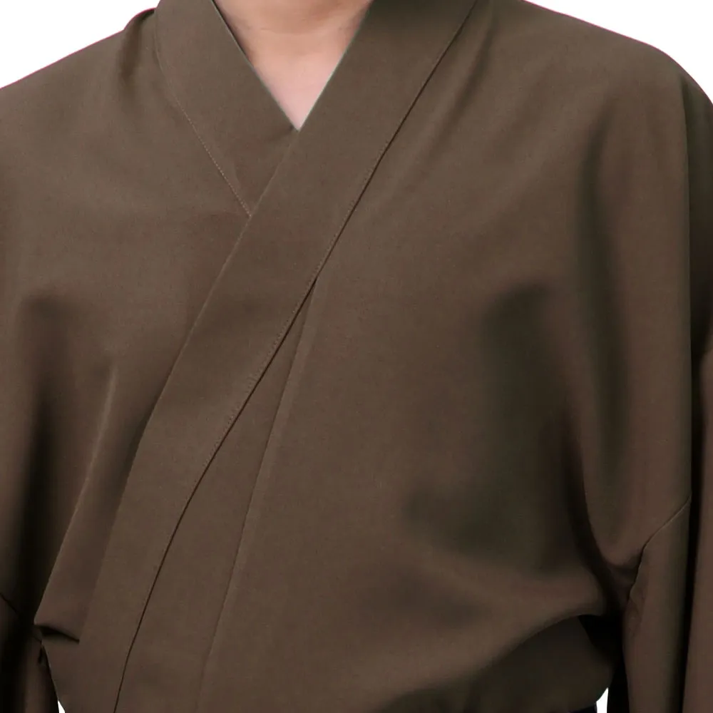 Japanese Brown Bushido Yukata Kimono Robe for Men