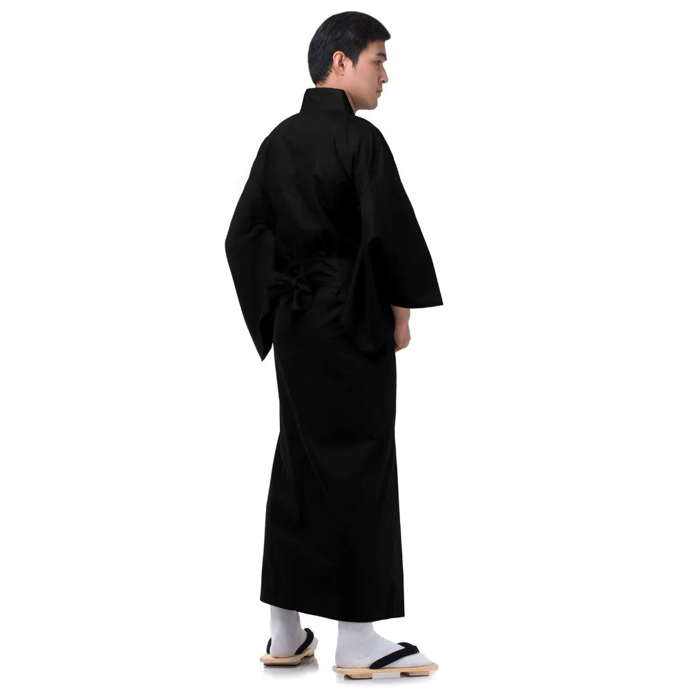 Japanese Brown Bushido Yukata Kimono Robe for Men