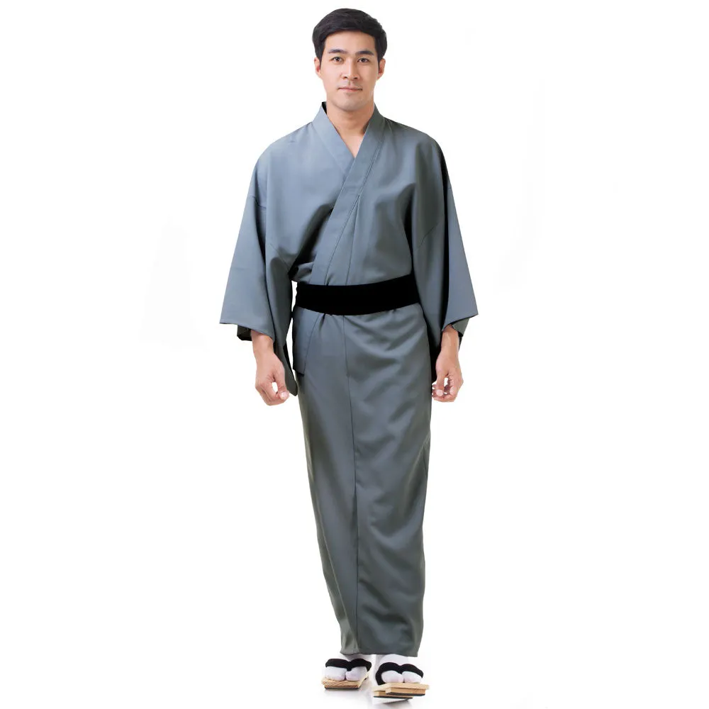 Japanese Brown Bushido Yukata Kimono Robe for Men