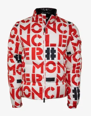 Jehan All-Over Logo Print Nylon Down Jacket