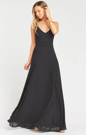 Jenn Maxi Dress ~ Black Chiffon