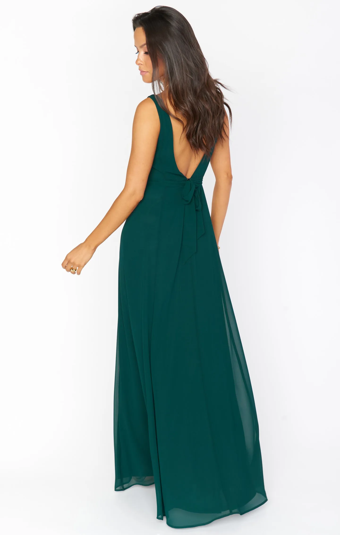 Jenn Maxi Dress ~ Emerald Chiffon