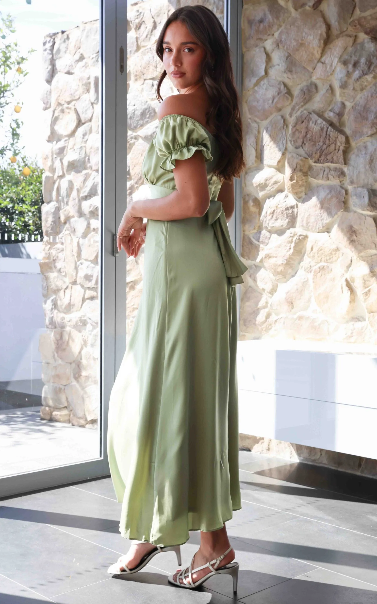 Jolene Maxi Dress - Olive Sage