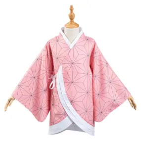 Kamado Nezuko Kids Children Kimono Coat Cosplay Costume