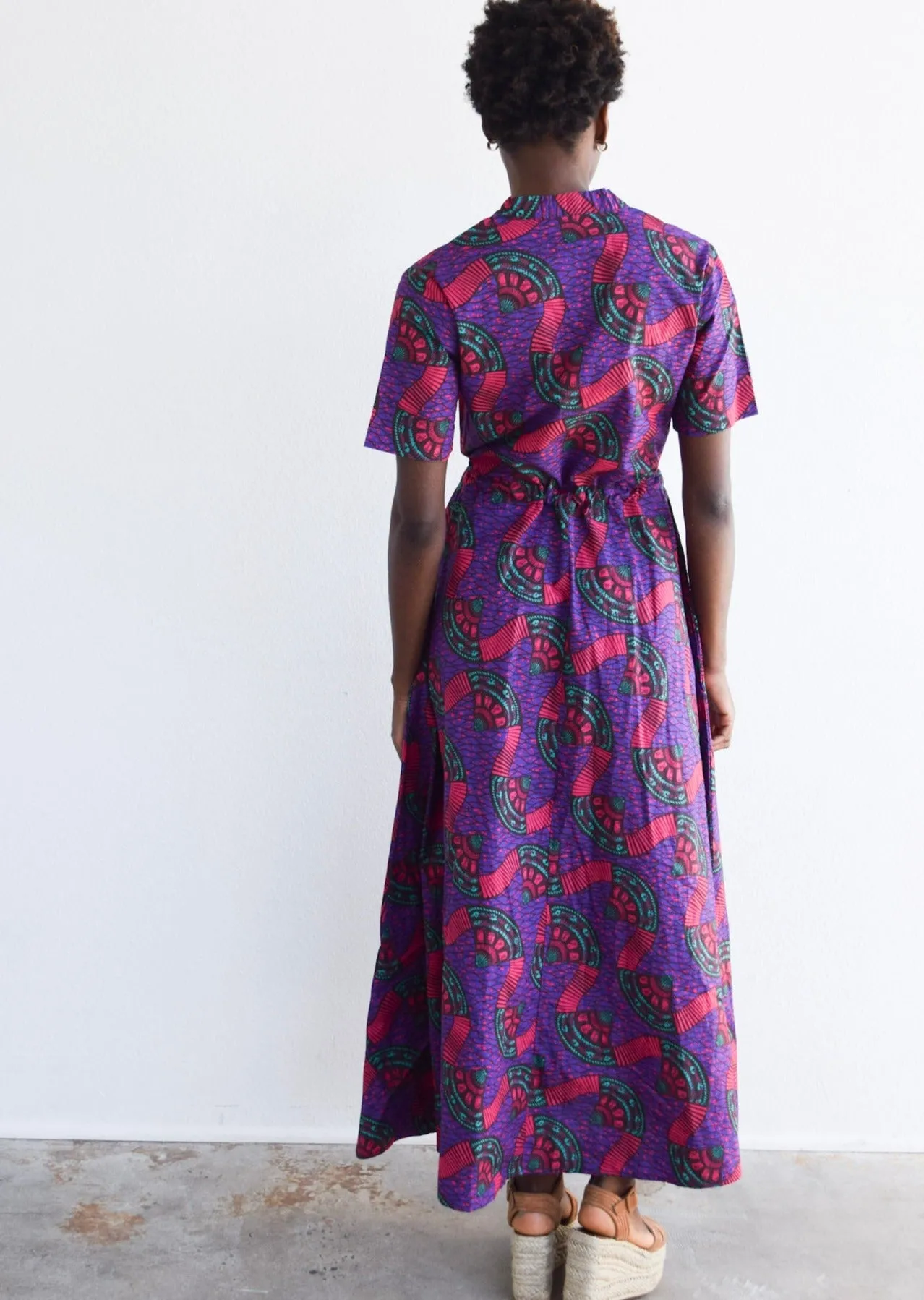 Kelli Short Sleeve Maxi Ruby Wax Print