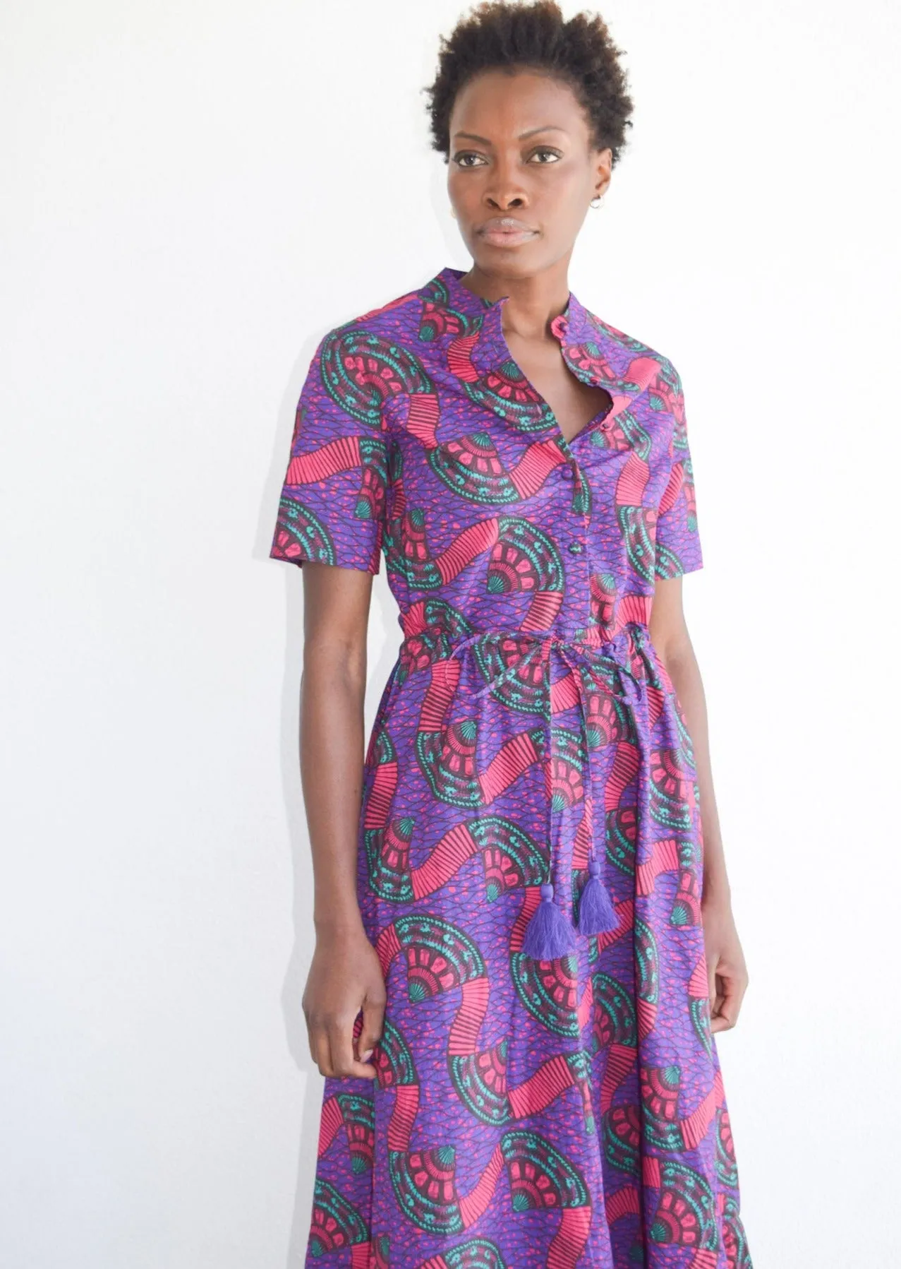 Kelli Short Sleeve Maxi Ruby Wax Print