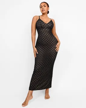 Lace Glamour Geometric Bodycon Dress