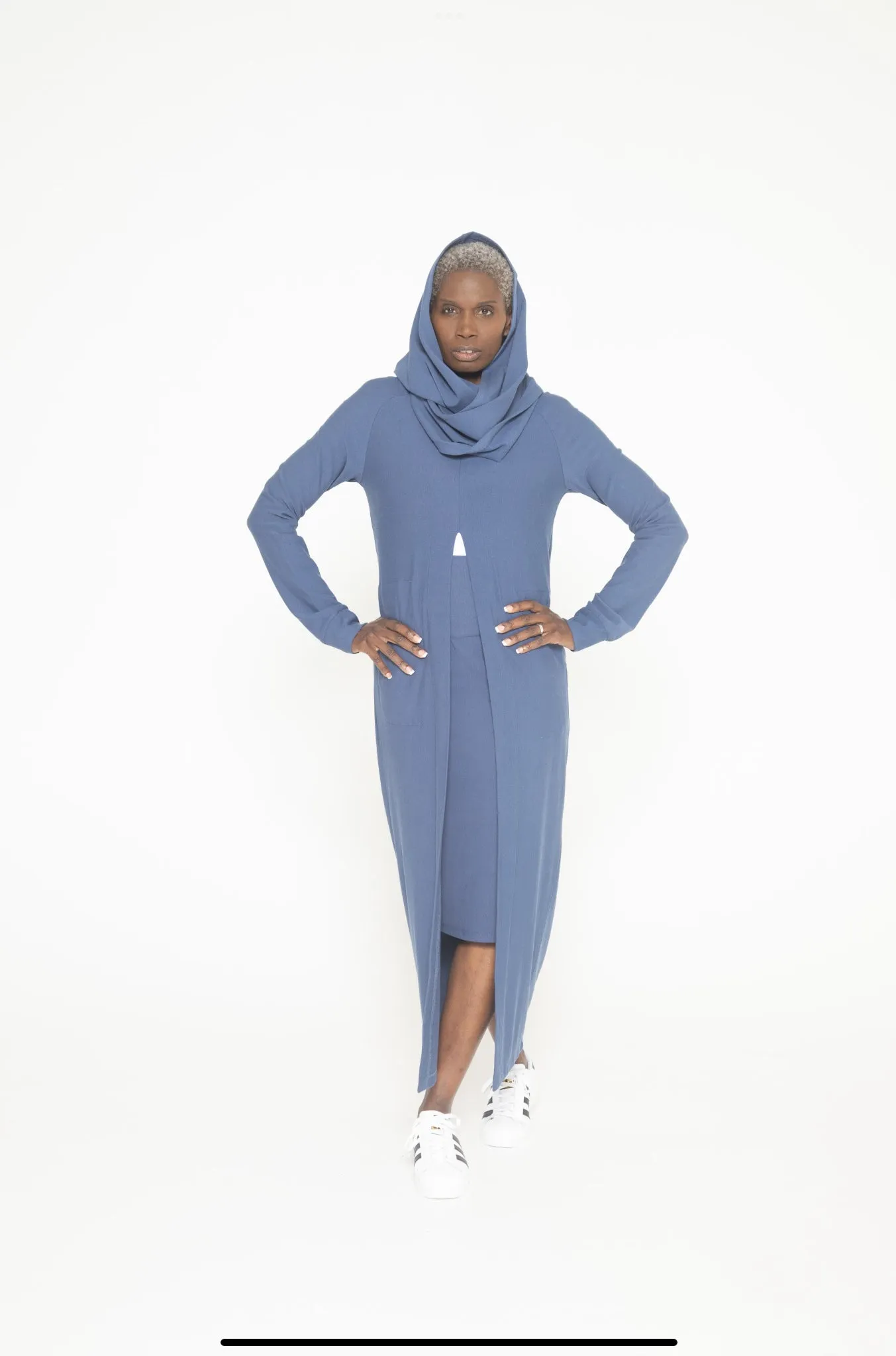 Long Tunic Fleece - Oceania Blue