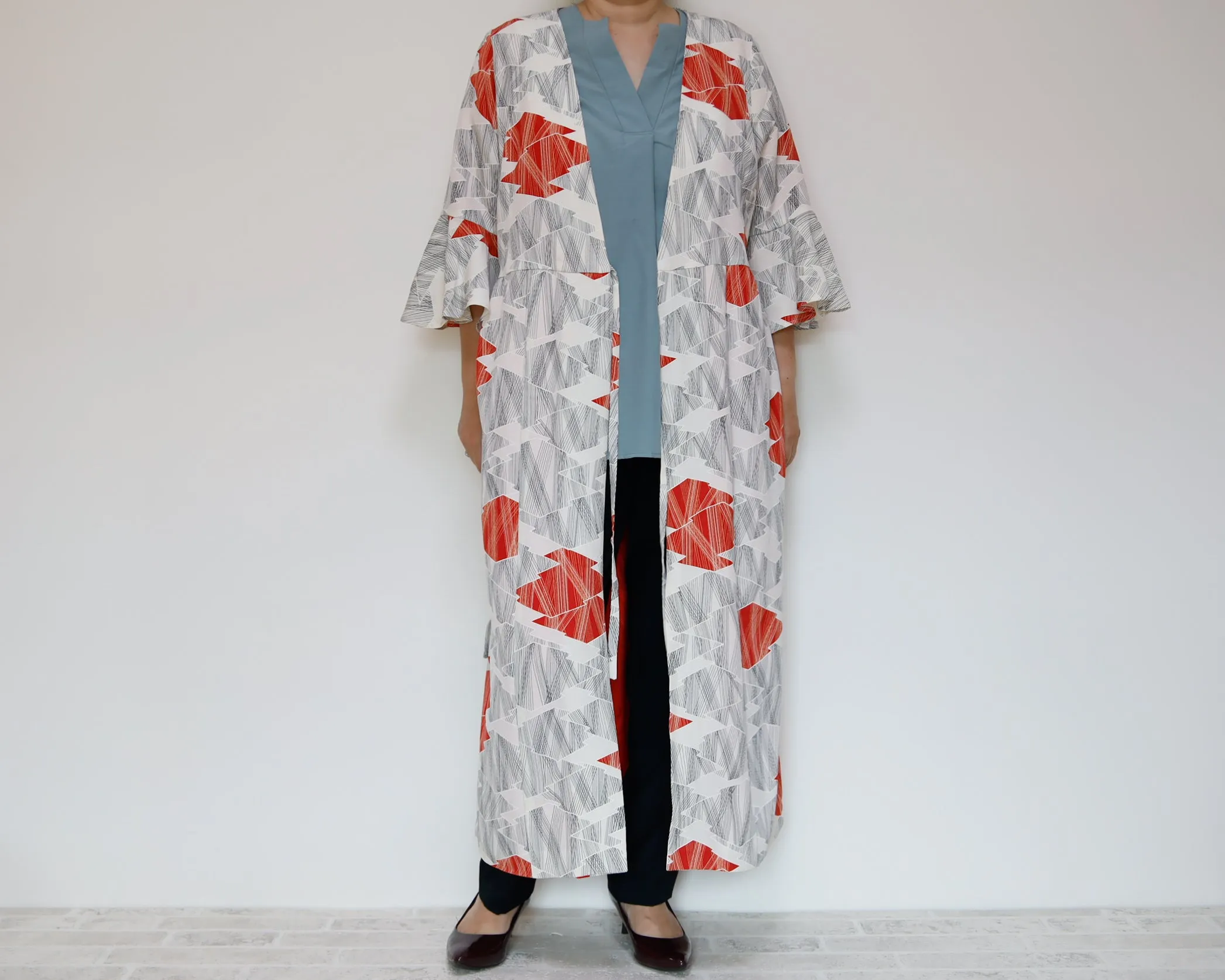 <D16-005> KIMONO WRAPED Dress'n Coat