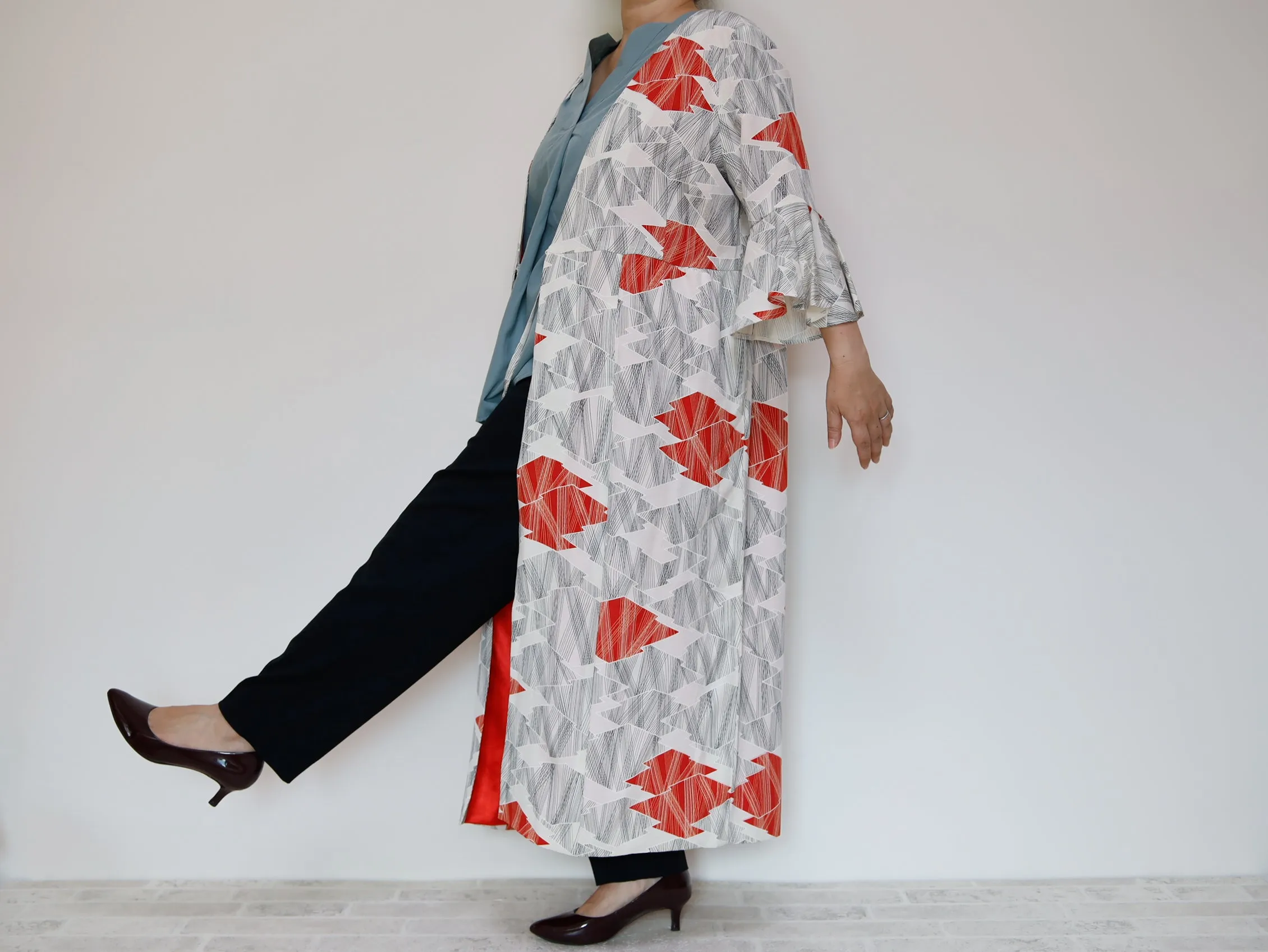 <D16-005> KIMONO WRAPED Dress'n Coat