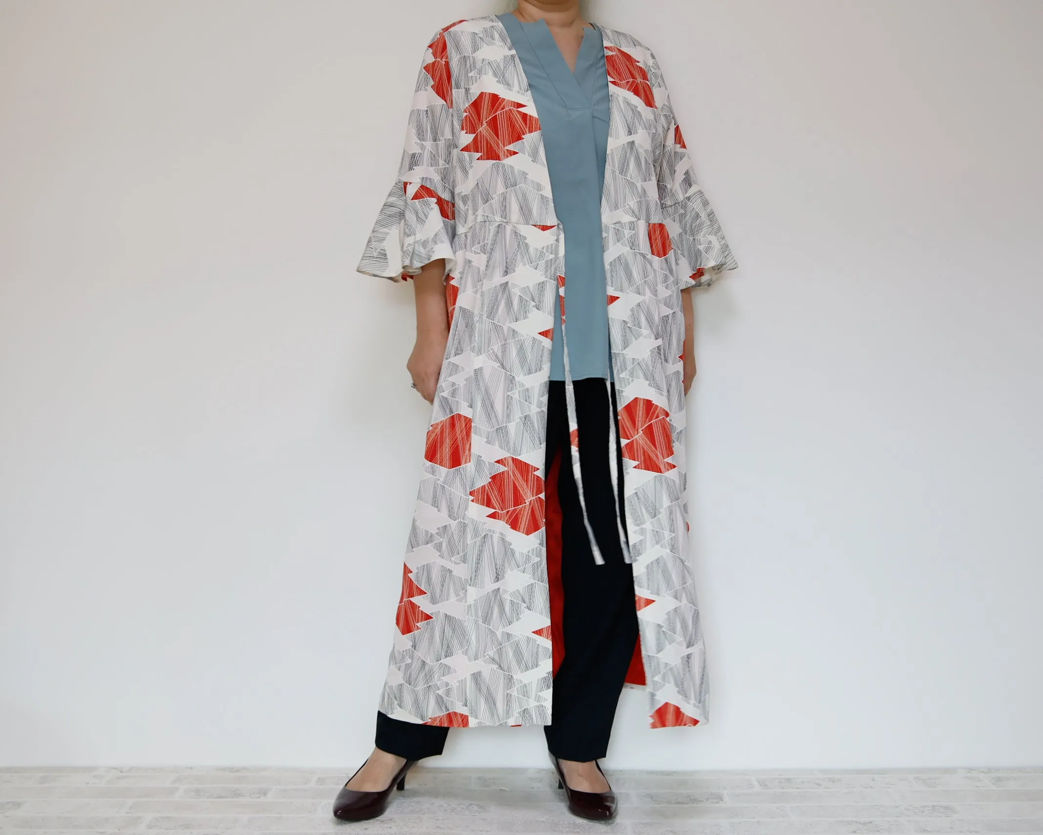 <D16-005> KIMONO WRAPED Dress'n Coat