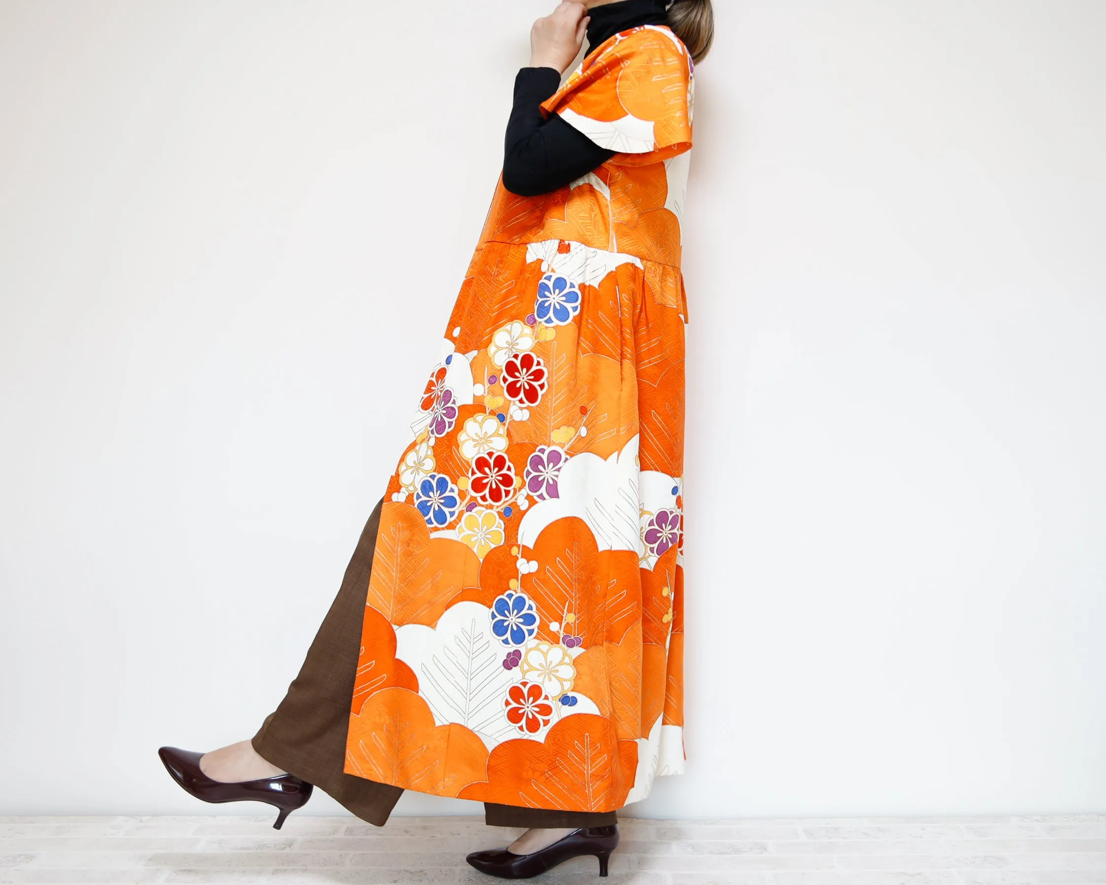 <D28K-001> KIMONO WRAPED Dress'n Coat