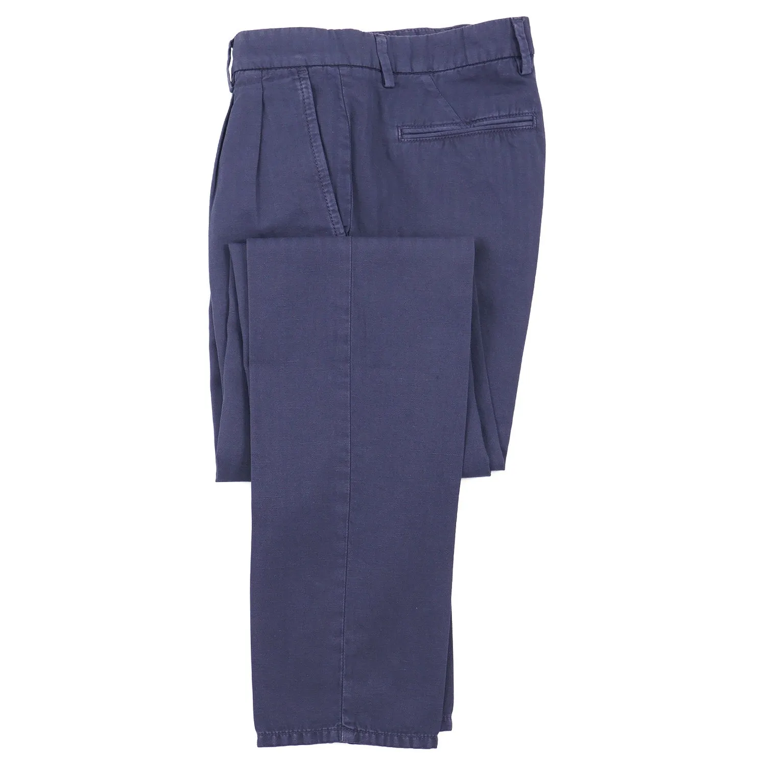 Luigi Borrelli Garment-Washed Cotton and Linen Pants