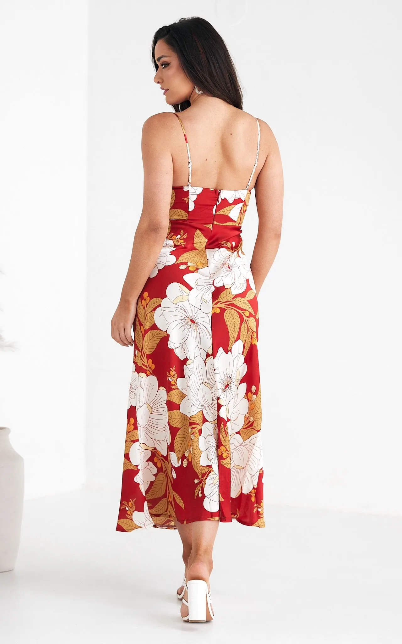 Maddox Maxi Dress - Red Floral