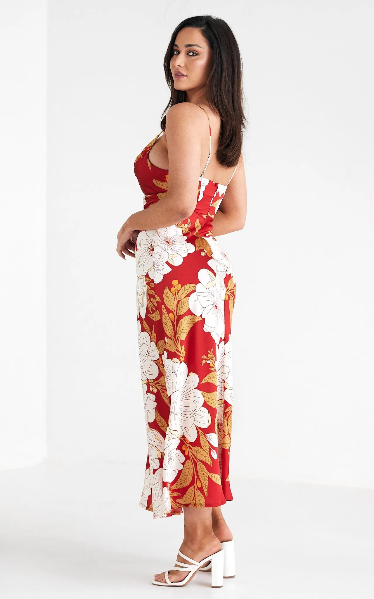 Maddox Maxi Dress - Red Floral