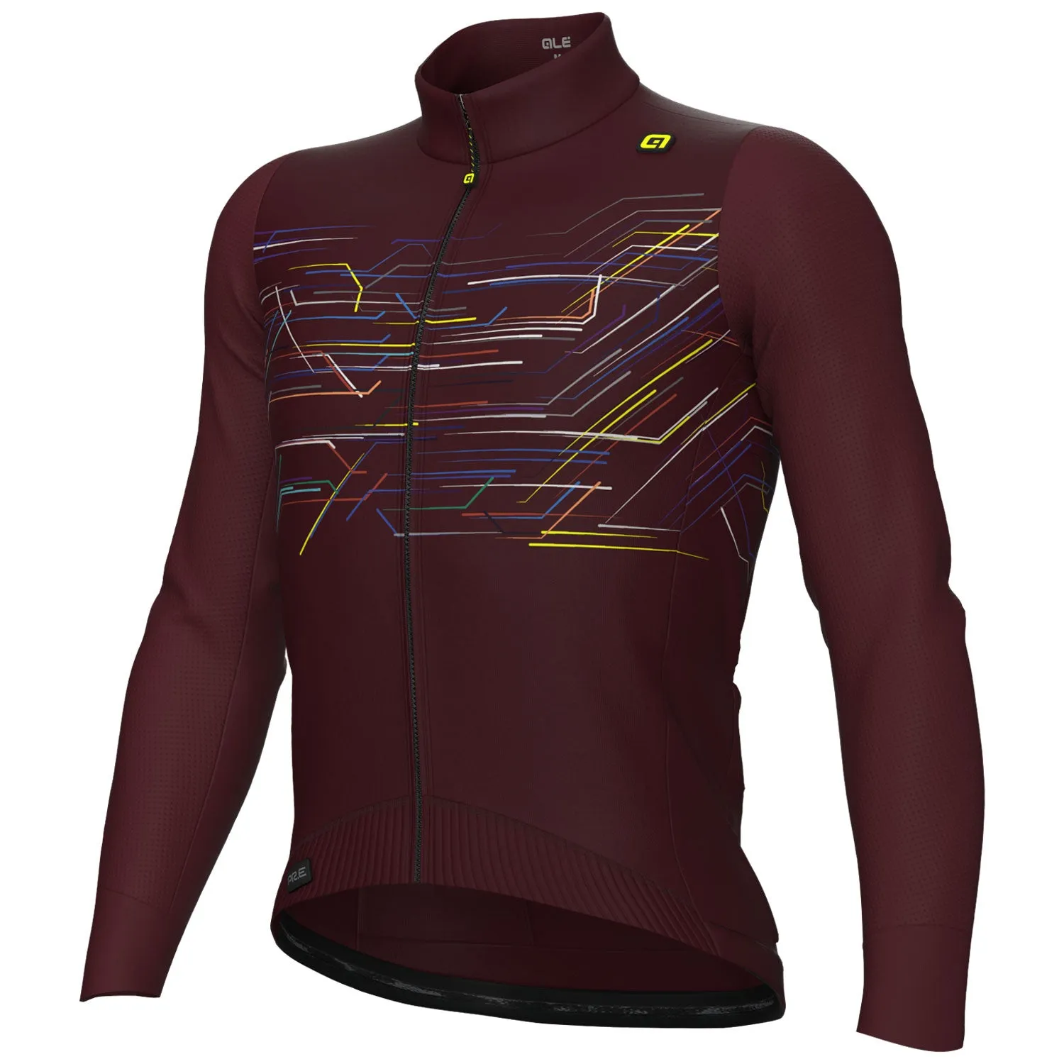 Maglia maniche lunghe Ale PR-E Megabyte - Bordeaux