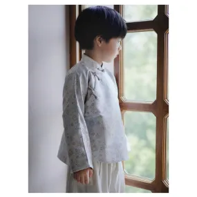 MaNa Boys' Jacquard Jacket with Oversized Sleeves