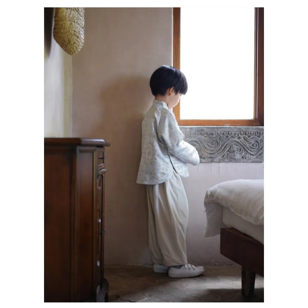 MaNa Boys' Jacquard Jacket with Oversized Sleeves