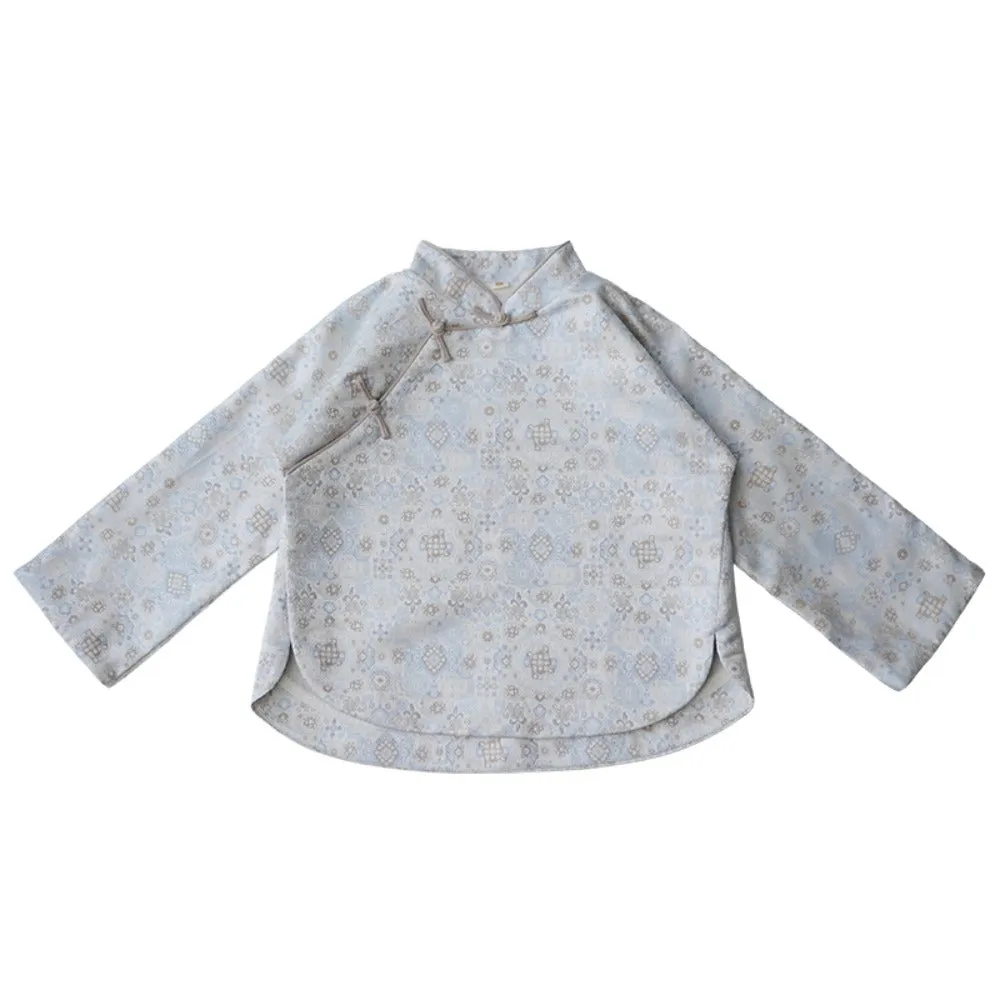 MaNa Boys' Jacquard Jacket with Oversized Sleeves