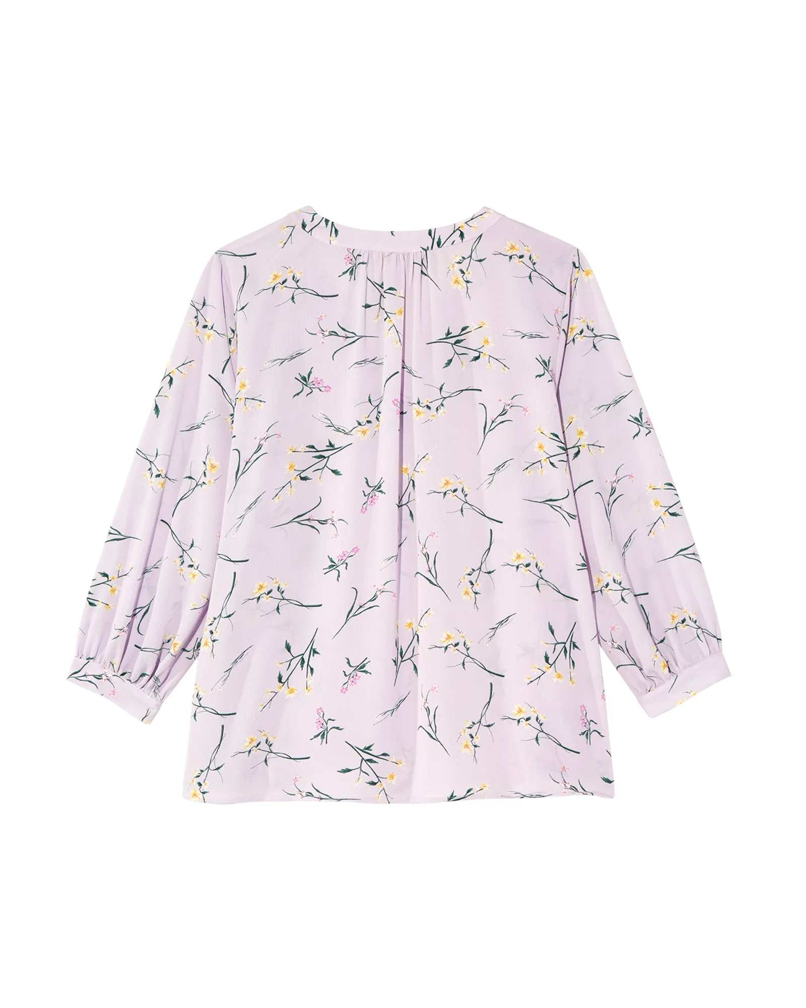 Marisa Slit Blouse | Lilac / Yellow