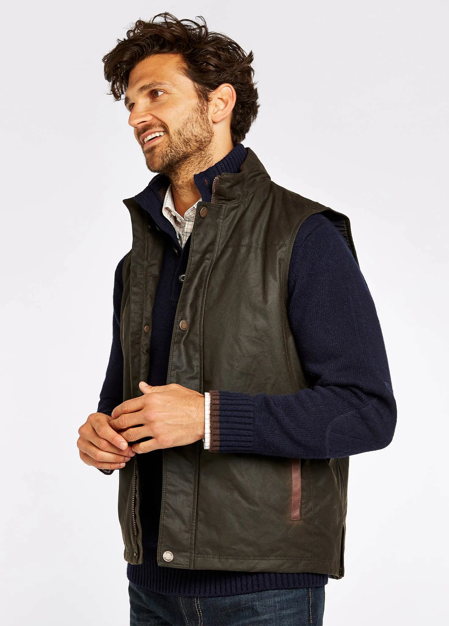 Mayfly Wax Gilet - Olive