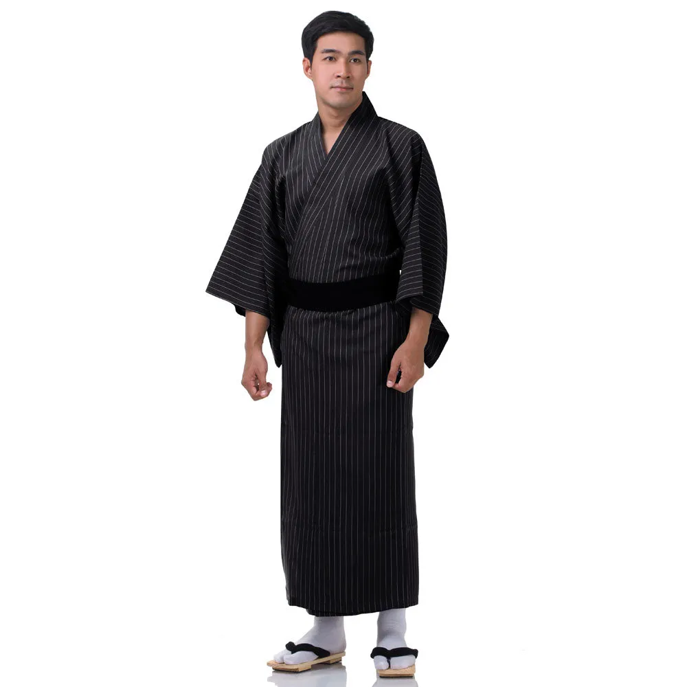 Men’s Brown Yurei Japanese Yukata Kimono Robe