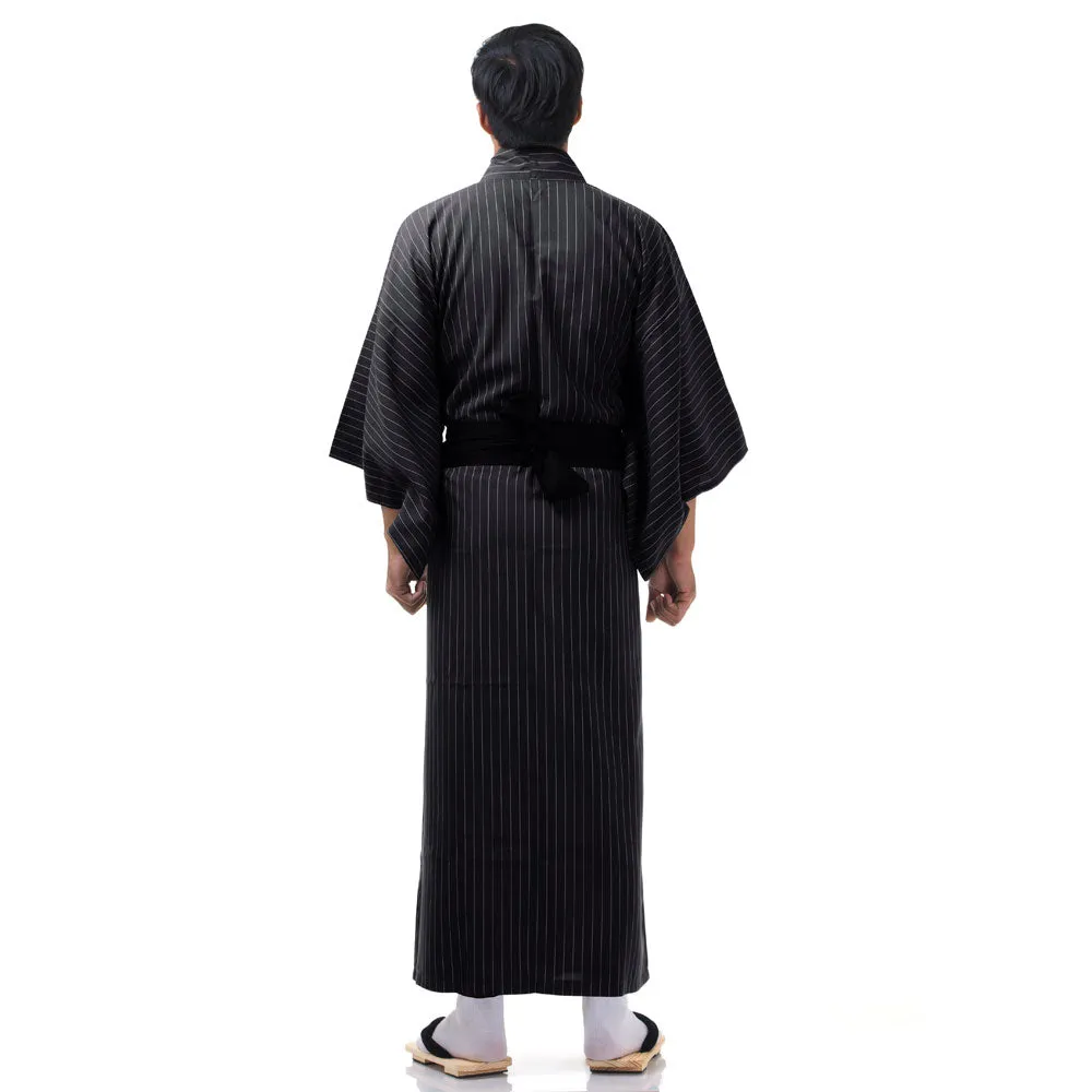 Men’s Brown Yurei Japanese Yukata Kimono Robe