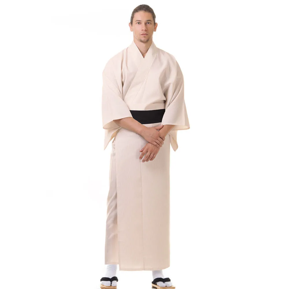 Men’s Brown Yurei Japanese Yukata Kimono Robe