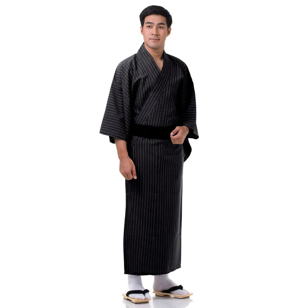 Men’s Brown Yurei Japanese Yukata Kimono Robe