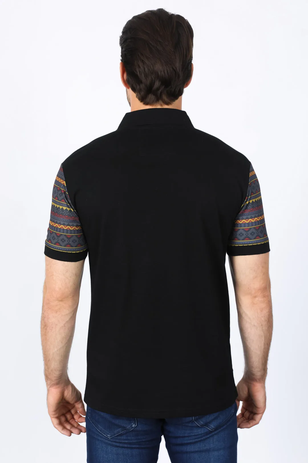 Mens Modern Fit Stretch MEXICO Embroidery Polo